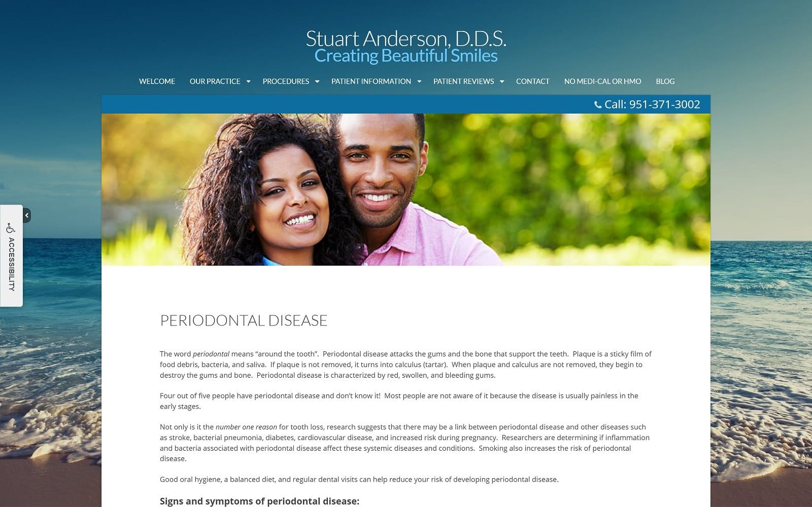 The Screenshot of Stuart Anderson, DDS stuartandersondds.com Website