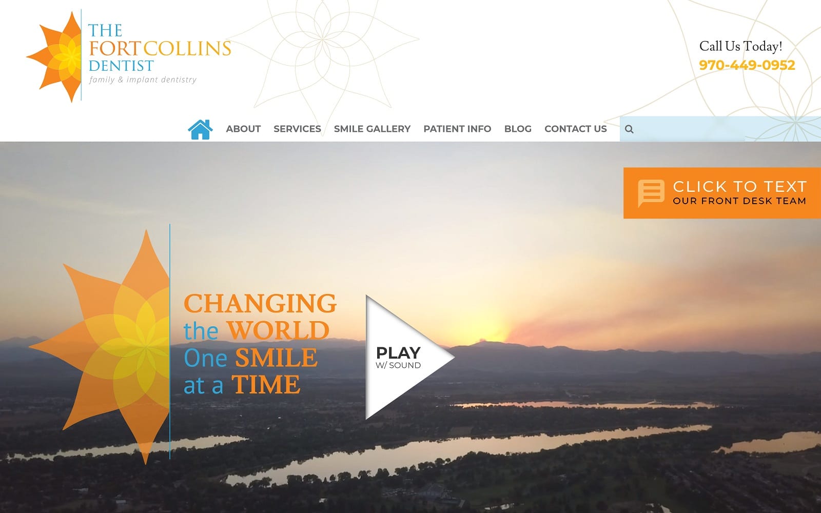 The screenshot of the fort collins dentist family & implant dentistry thefortcollins. Dentist website