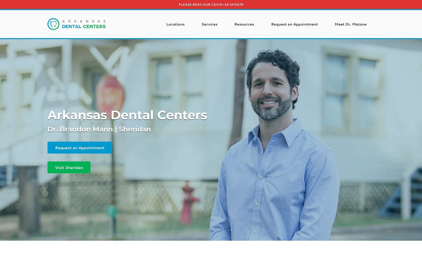The Screenshot of Arkansas Dental Centers - Midtown arkansasdentalcenters.com Website