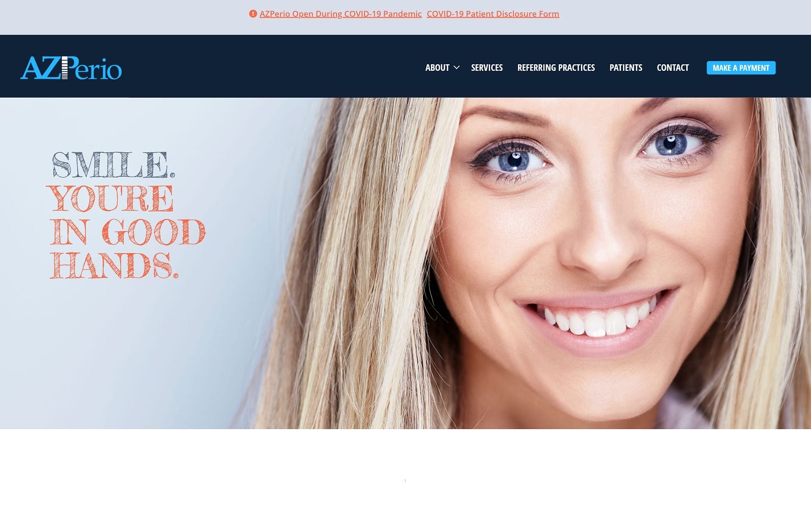 The screenshot of azperio paradise valley website