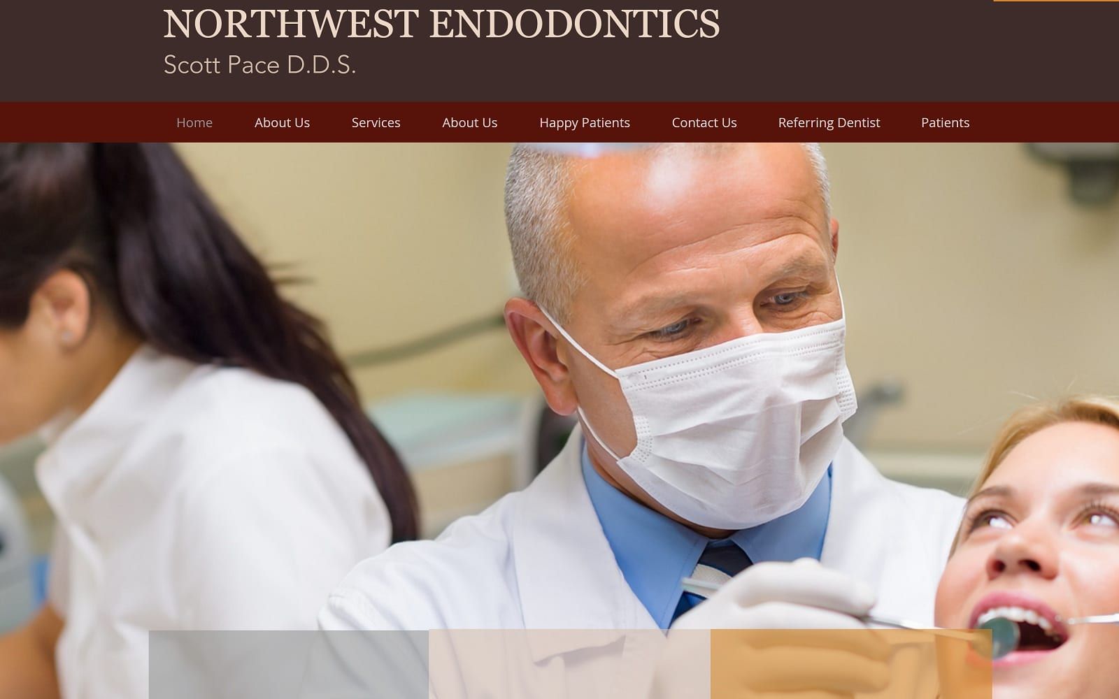 The Screenshot of Northwest Endodontics azrootcanaldr.com Dr. Scott Pace Website