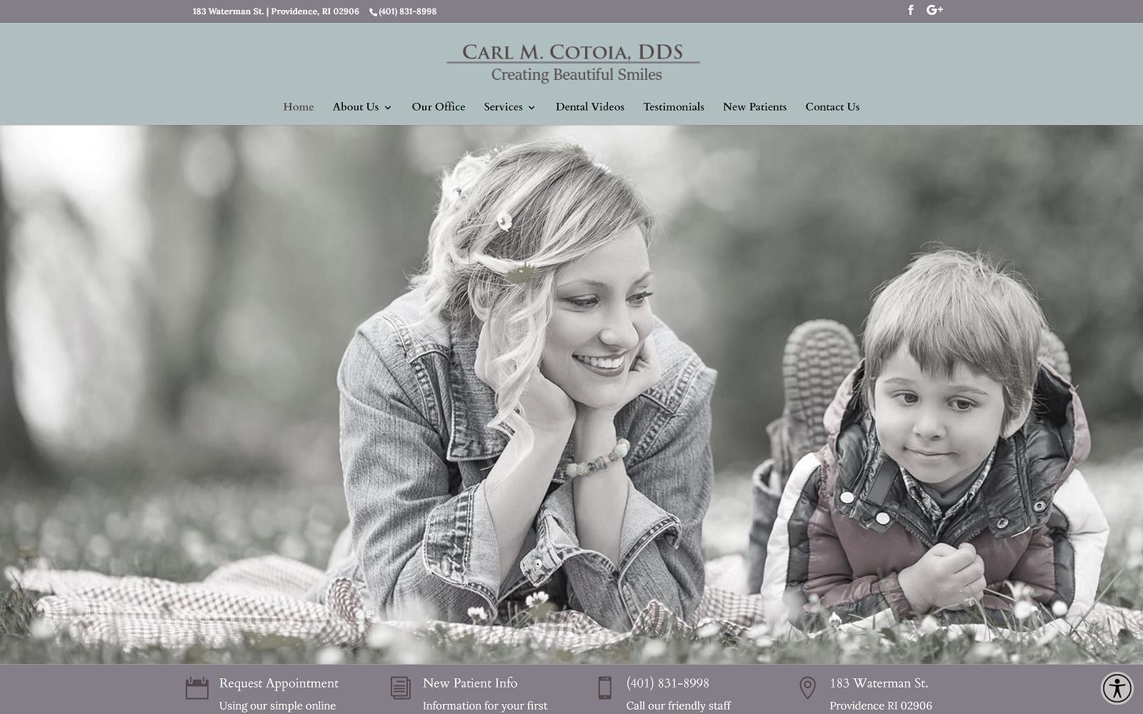 The Screenshot of Carl M Cotoia DDS carlcotoiadds.com Website