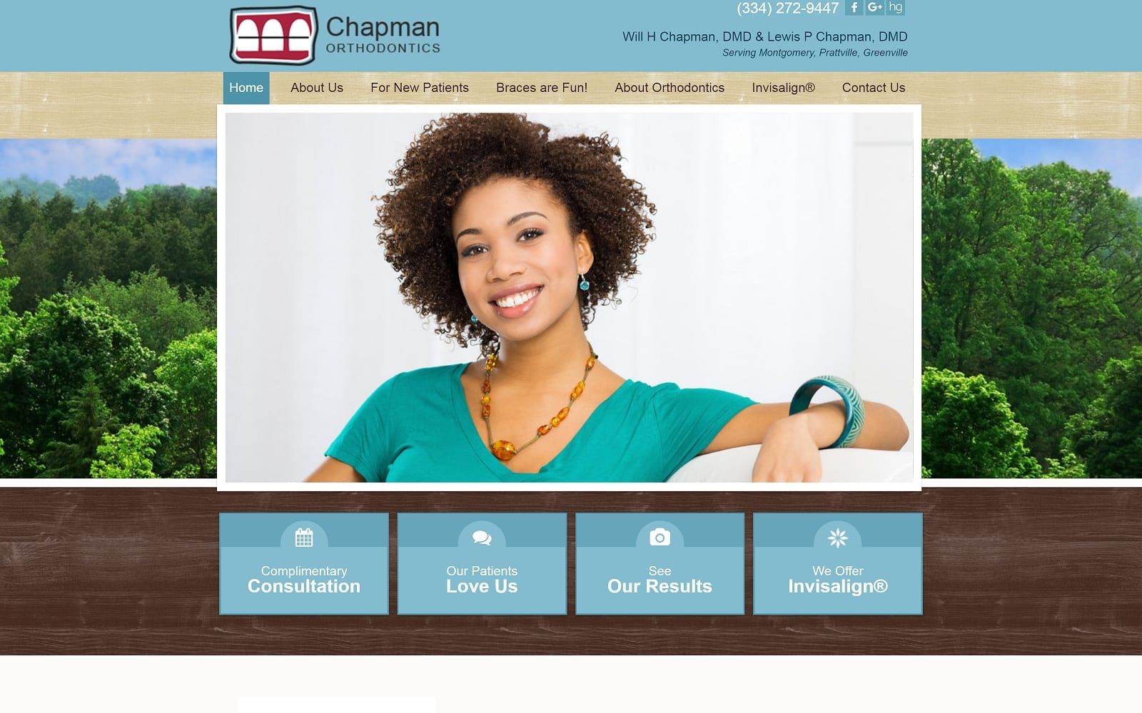 The Screenshot of Chapman Orthodontics chapmanortho.com Website