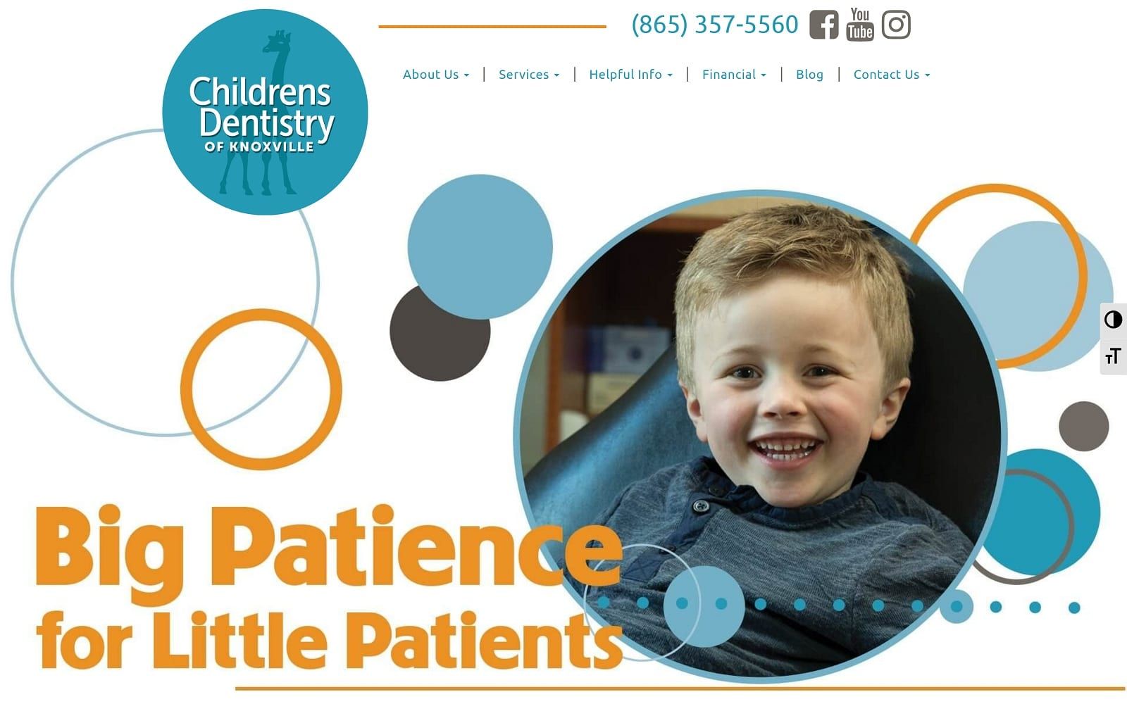 The Screenshot of Children's Dentistry of Knoxville childrensdentistryofknoxville.com Dr. Darryl Phillips Website