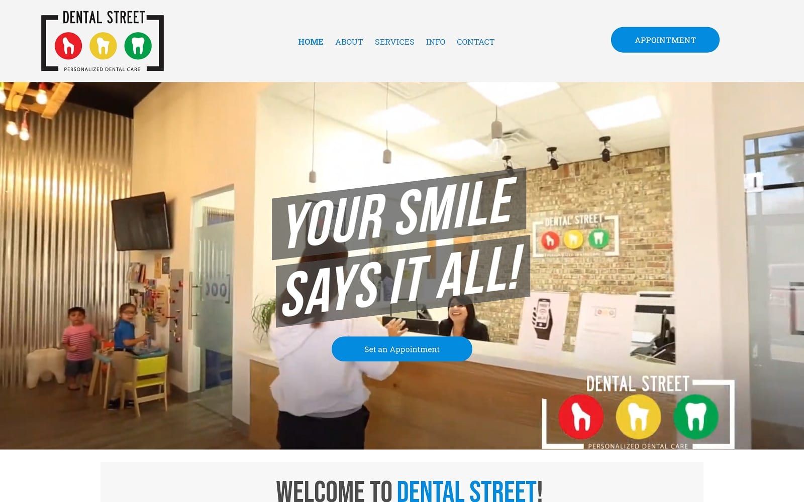 The Screenshot of Dental Street dentalstreetrgv.com Dr. Garza Website