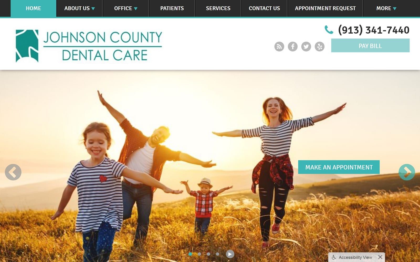 The Screenshot of Prairie Village KS Dentist: Johnson County Dental Care jocodental.com Website