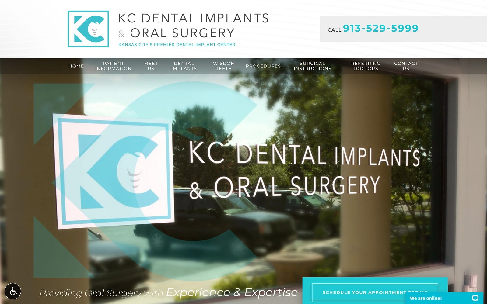 The Screenshot of Kansas City Dental Implants & Oral Surgery kcdios.com Website