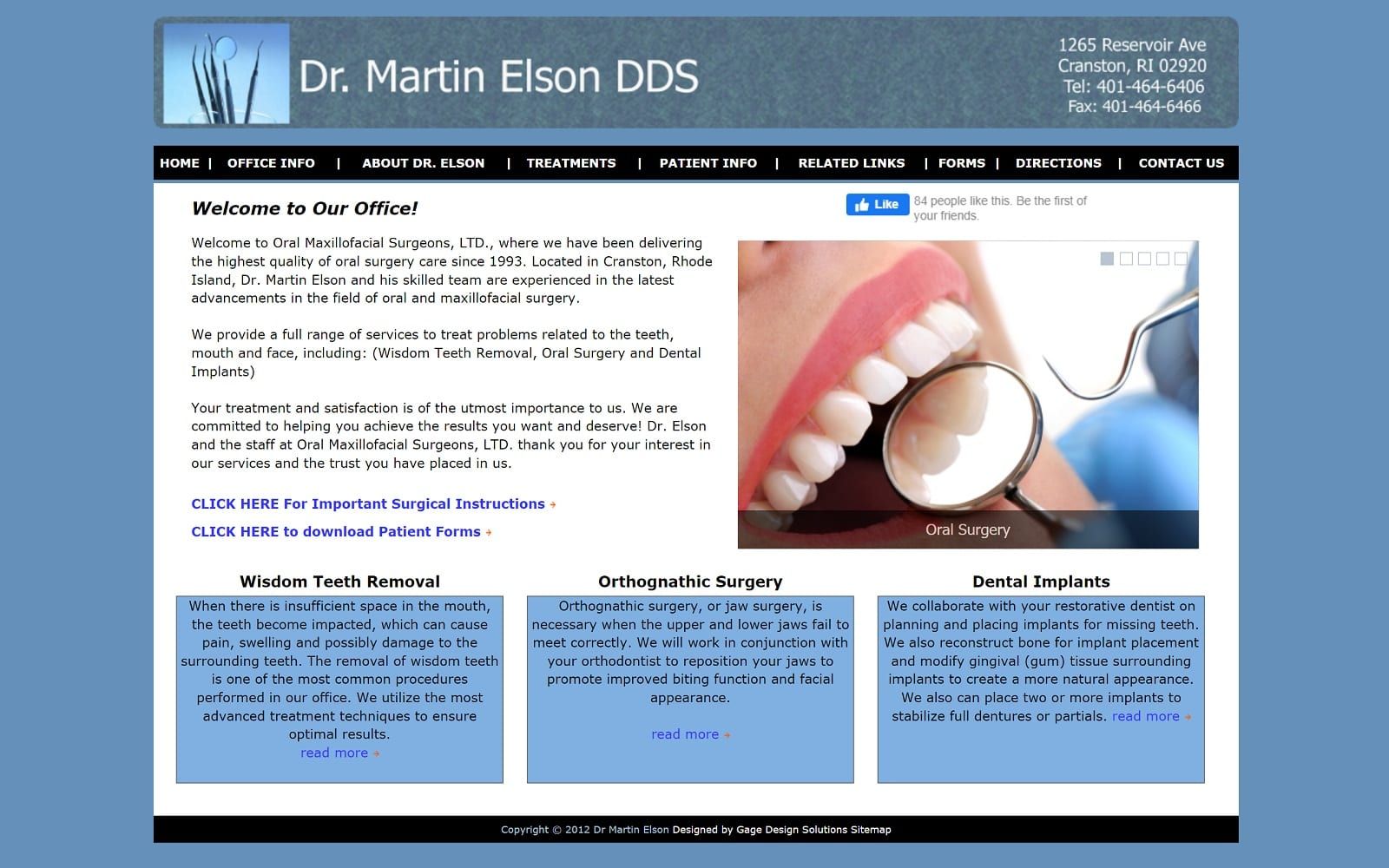 The Screenshot of Martin Elson, DDS martinelson.com Website