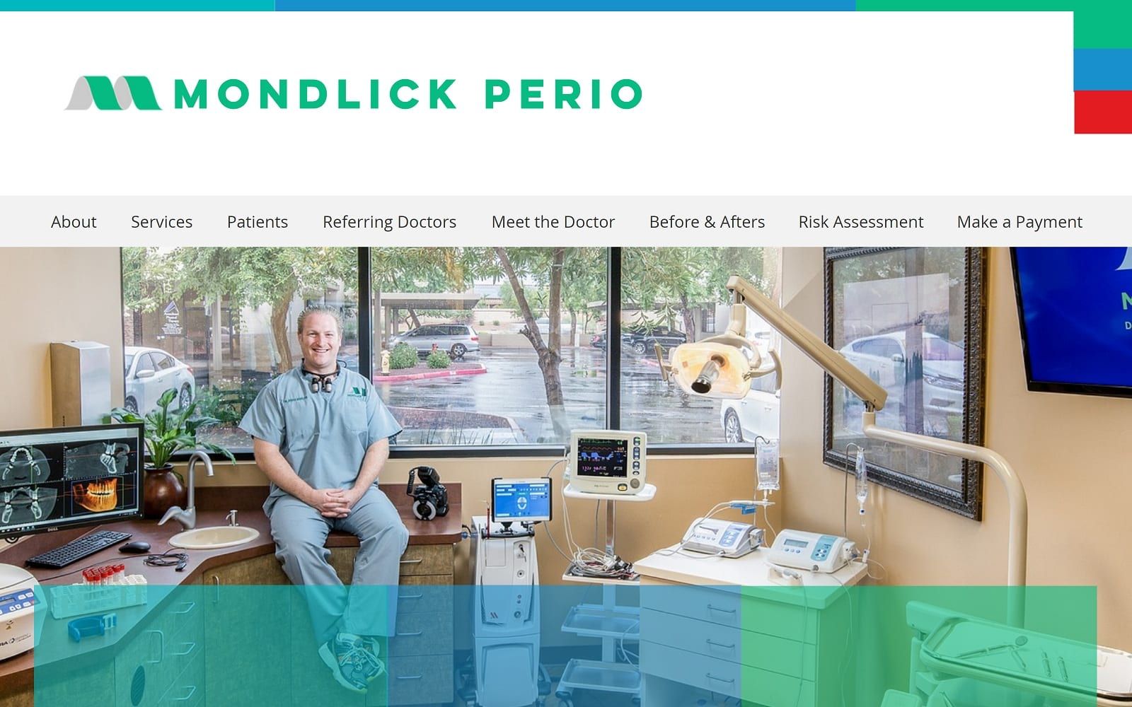 The Screenshot of Mondlick Perio - Implants and Cleanings mondlickperio.com Website