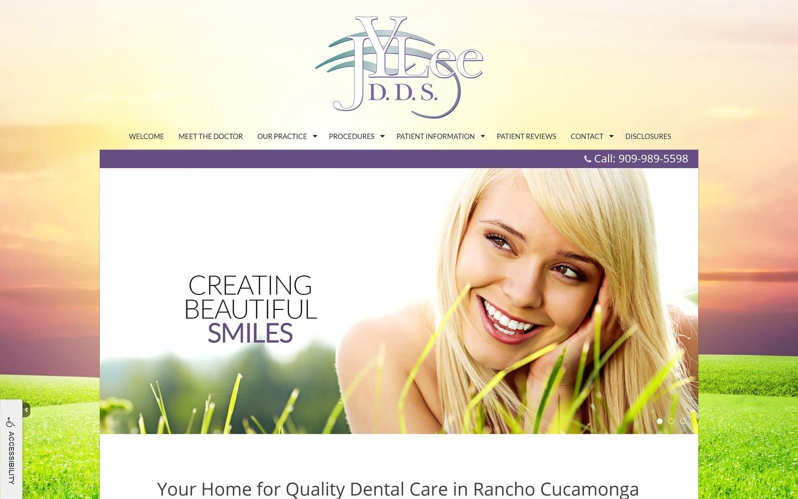 The Screenshot of Jia Y Lee DDS, Inc myranchocucamongadentist.com Website