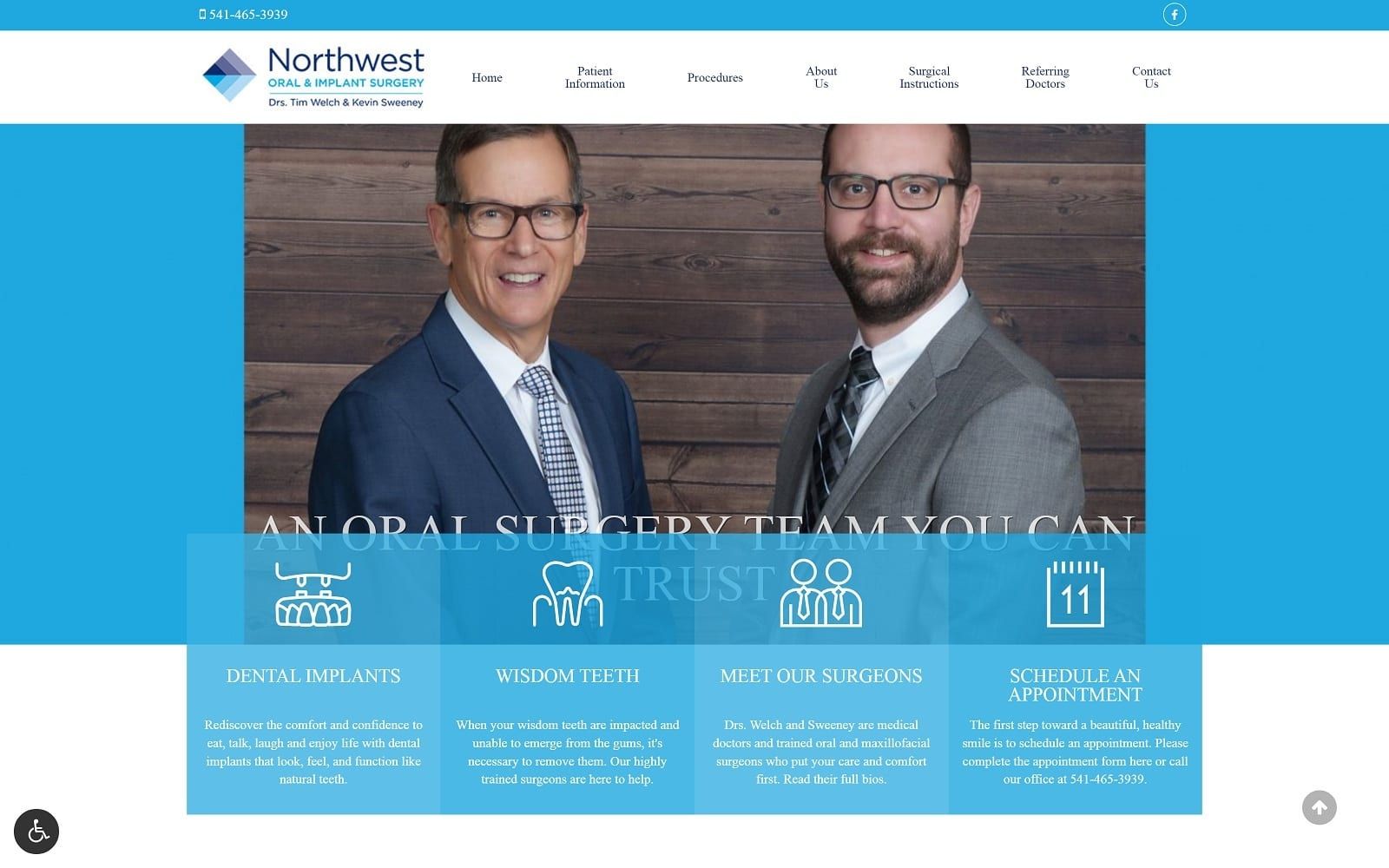 The Screenshot of Northwest Oral & Implant Surgery nworal.surgery Website