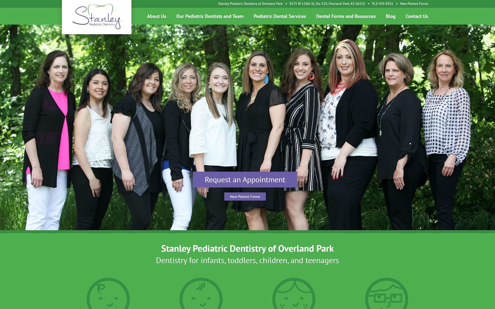 The Screenshot of Stanley Pediatric Dentistry opkidsdentist.com Website