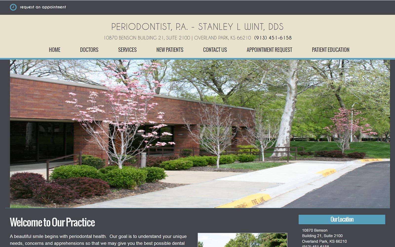 The Screenshot of Wint Stanley L DDS periodonticspa.com Website
