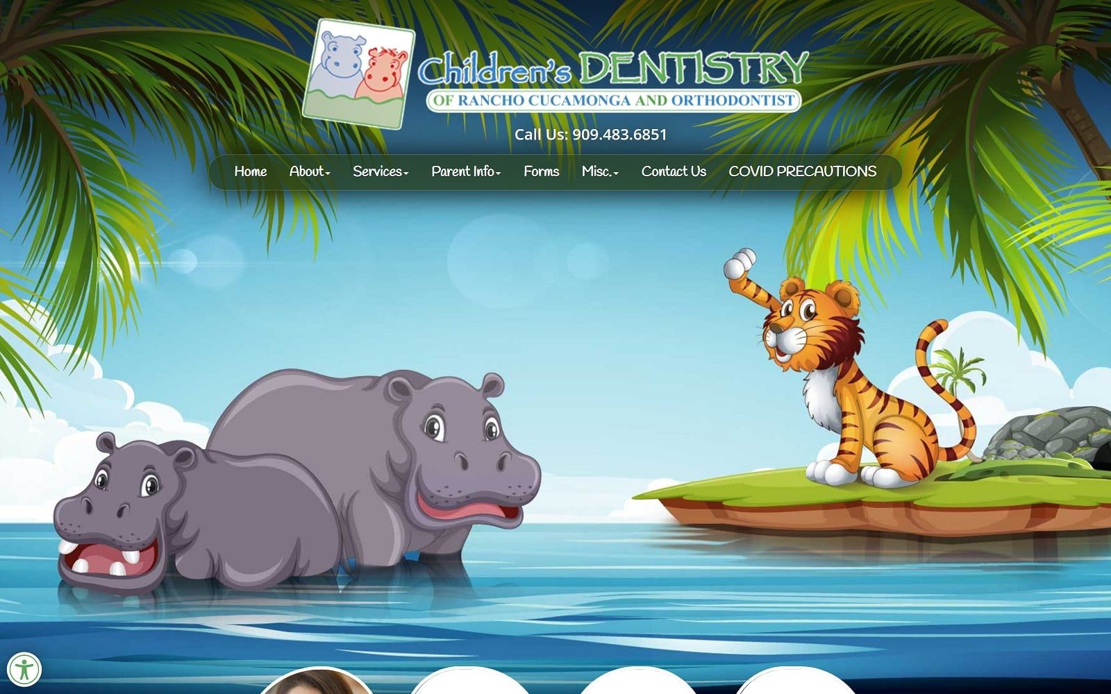 The Screenshot of Childrens Dentistry of Rancho Cucamonga and Orthodontist ranchokidsdentist.com Website