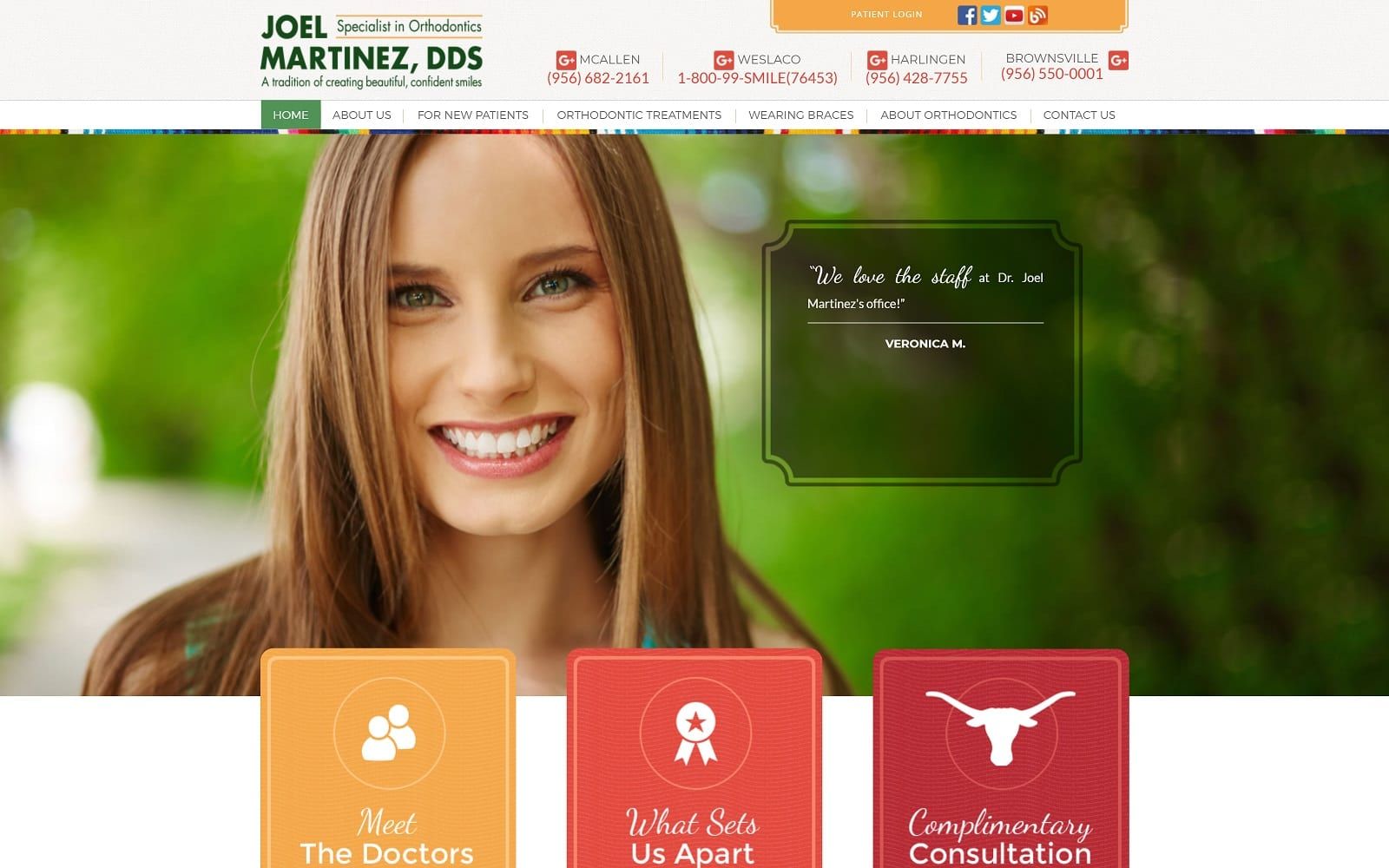 The Screenshot of Martinez Joel DDS rgvbraces.com Website