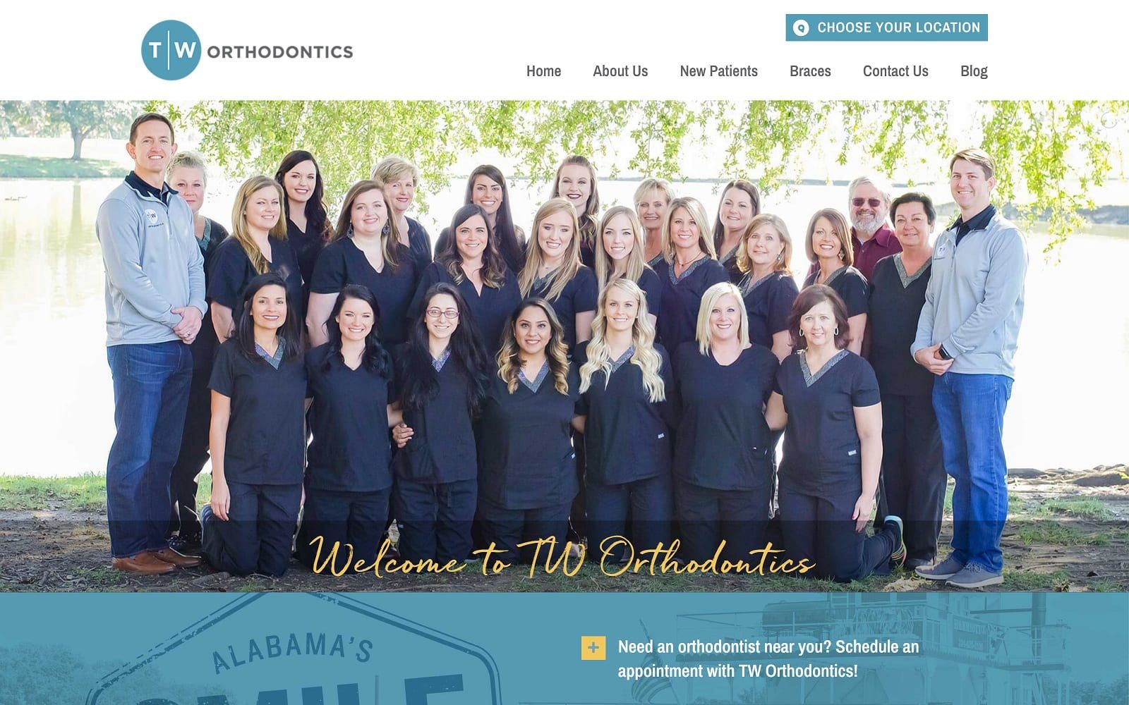 The Screenshot of TW Orthodontics - Montgomery twortho.com Website