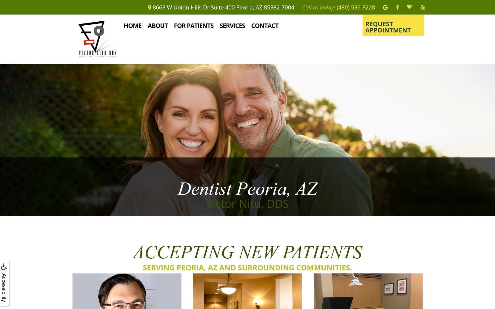 The Screenshot of Victor Nitu DDS victornitudds.com Website