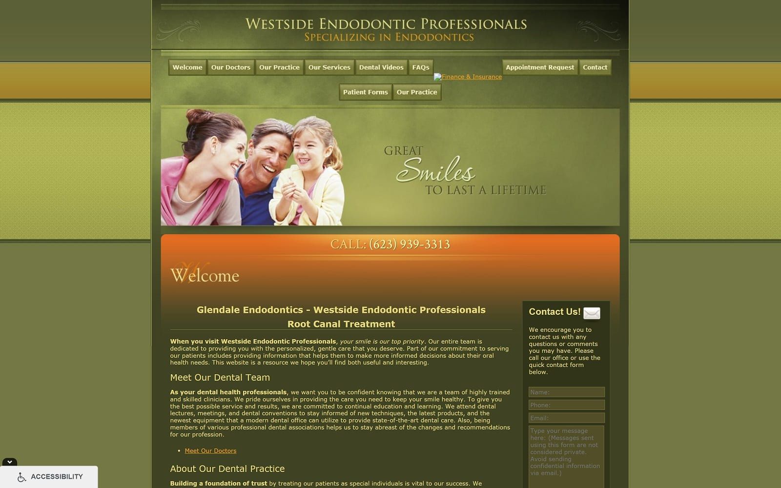 The Screenshot of Westside Endodontic Pros Ltd westsideendoprofessionals.com Website