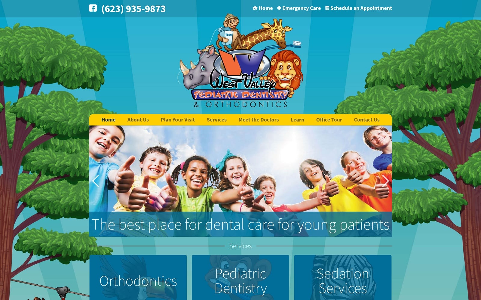 The screenshot of west valley pediatric dentistry & orthodontics wvpd. Com website