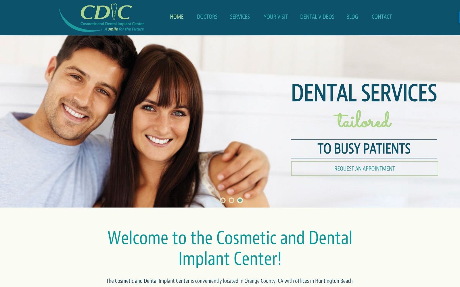 The Screenshot of Cosmetic and Dental Implant Center cdicdental.com Website