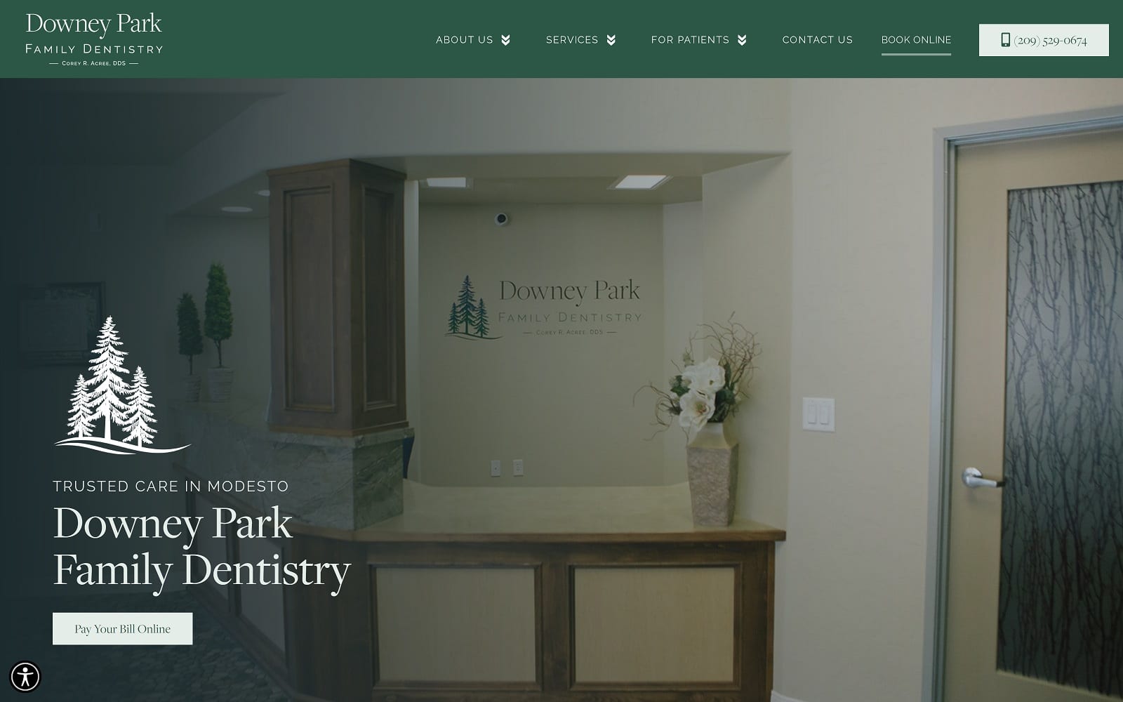 The Screenshot of Downey Park Family Dentistry downeyparkfamilydental.com Website