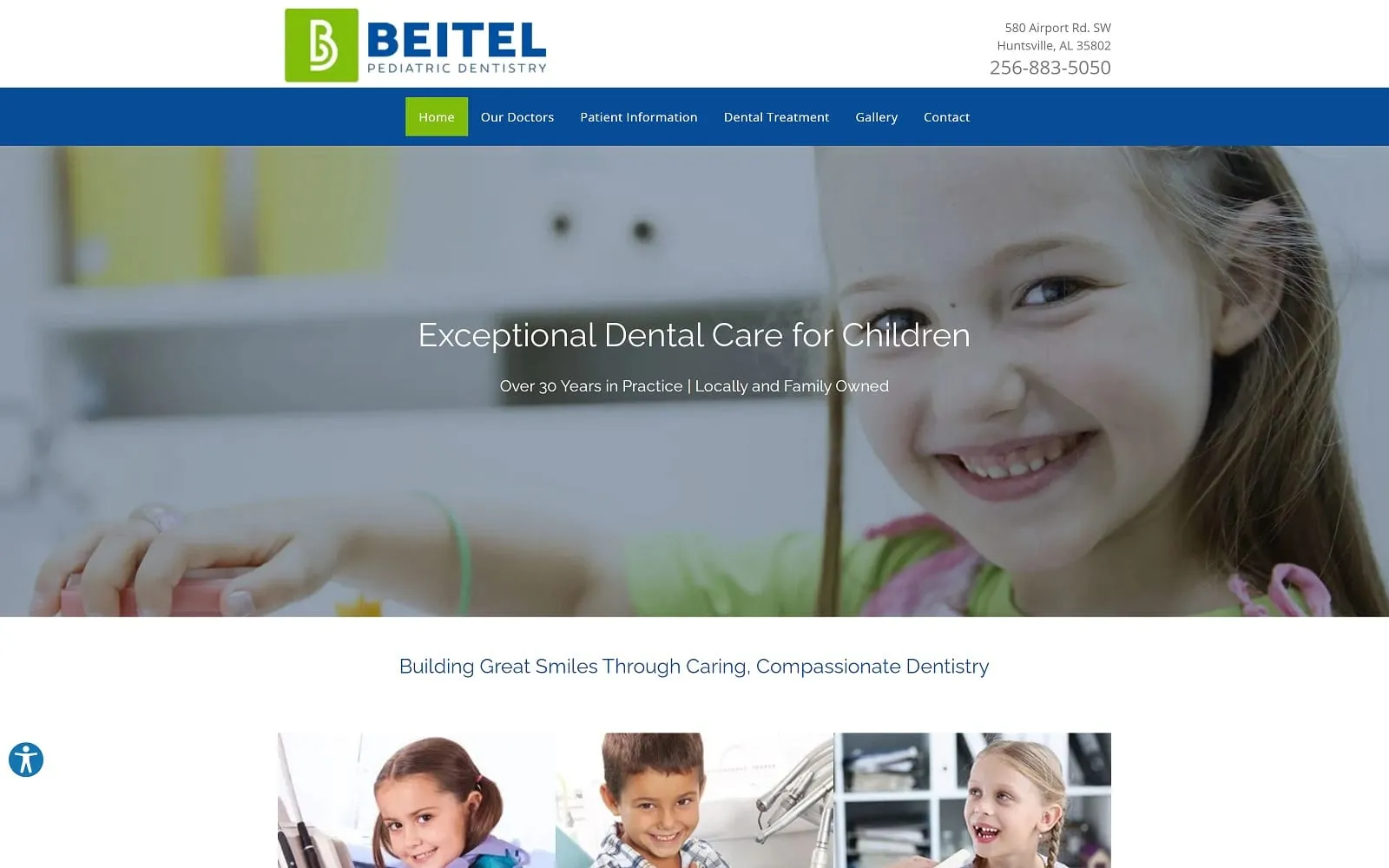 The Screenshot of Beitel Pediatric Dentistry drbeitel.com Website