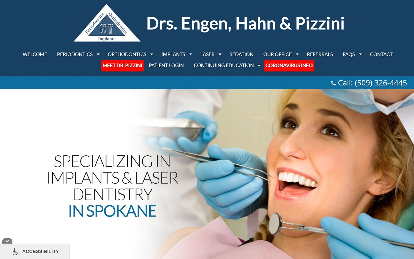 The Screenshot of David W. Engen, D.D.S., PS drengen.com Website