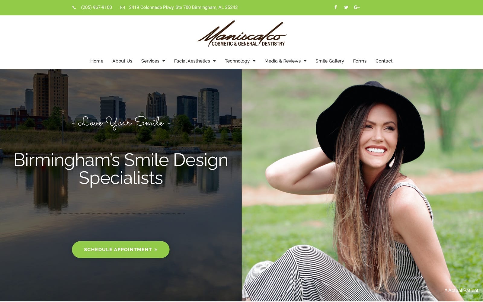 The screenshot of gooch family dental goochdental. Com dr. Michael maniscalco website