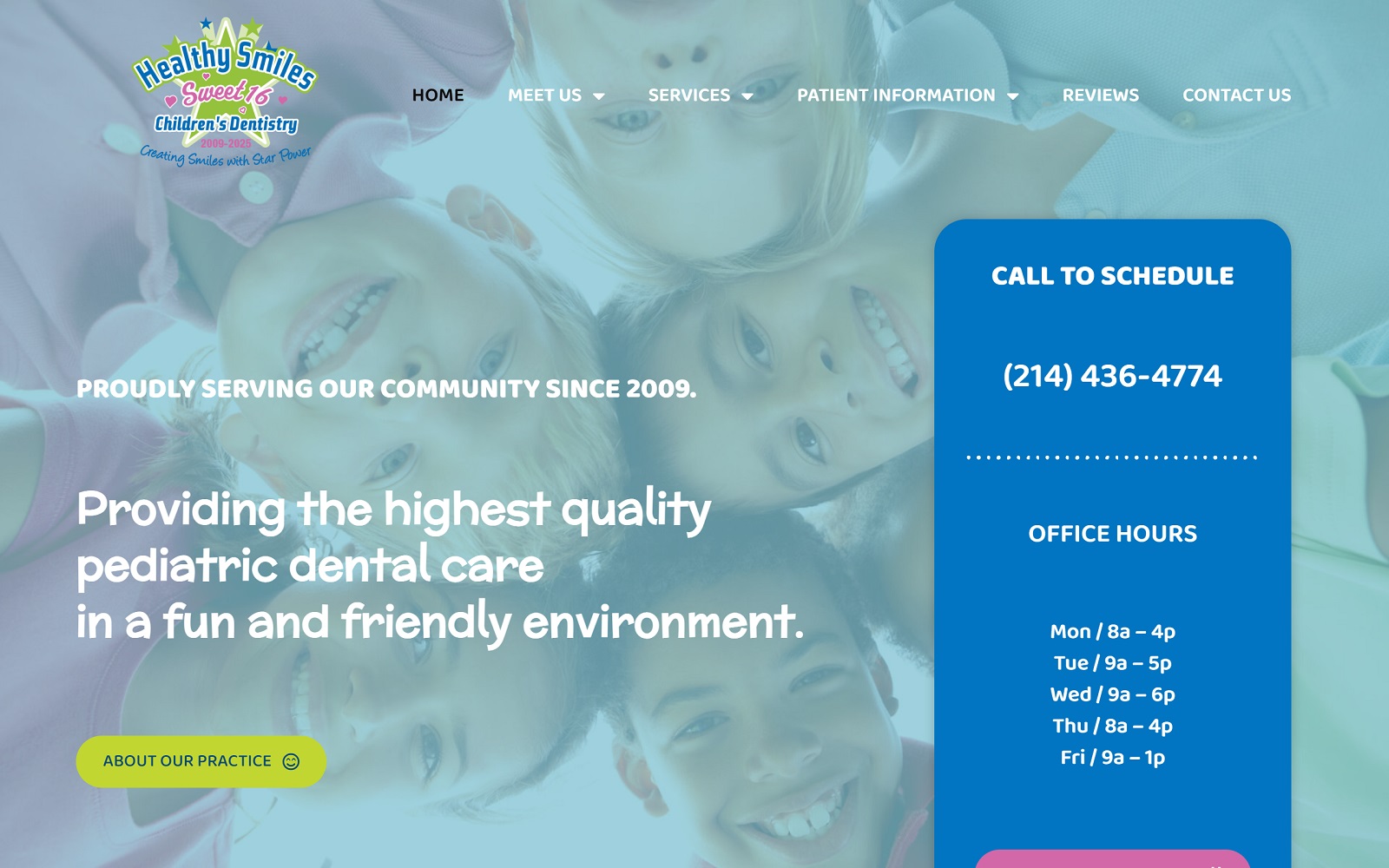 Healthychildrenssmiles. Com screenshot