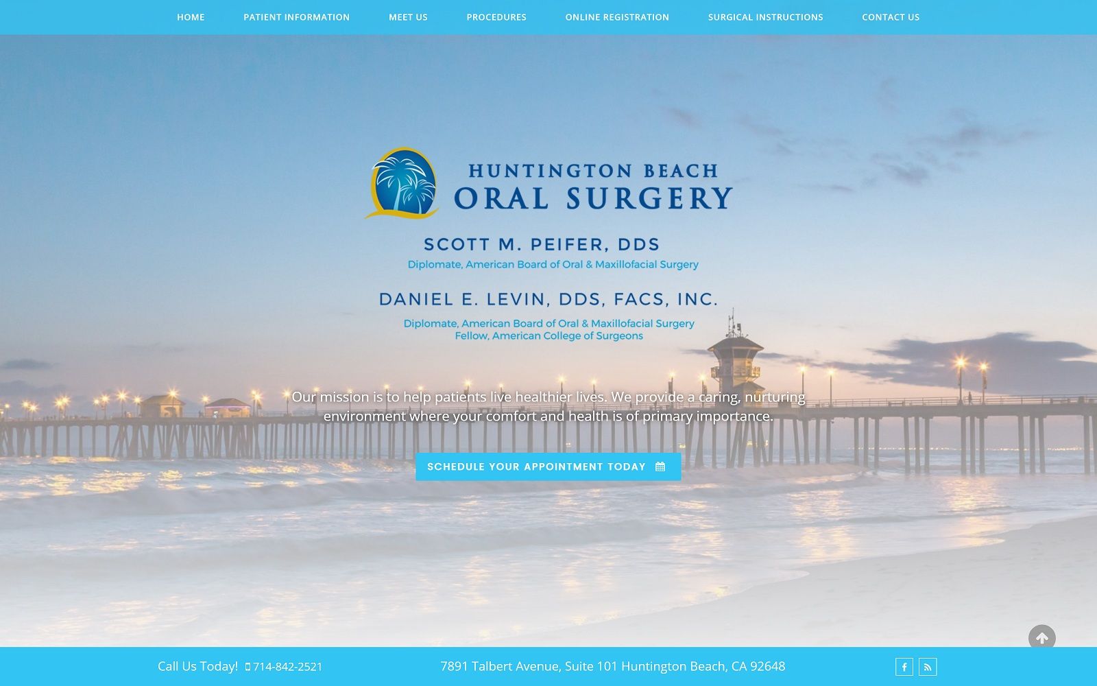 The Screenshot of Huntington Beach Oral Surgery huntingtonbeachoralsurgery.com Website