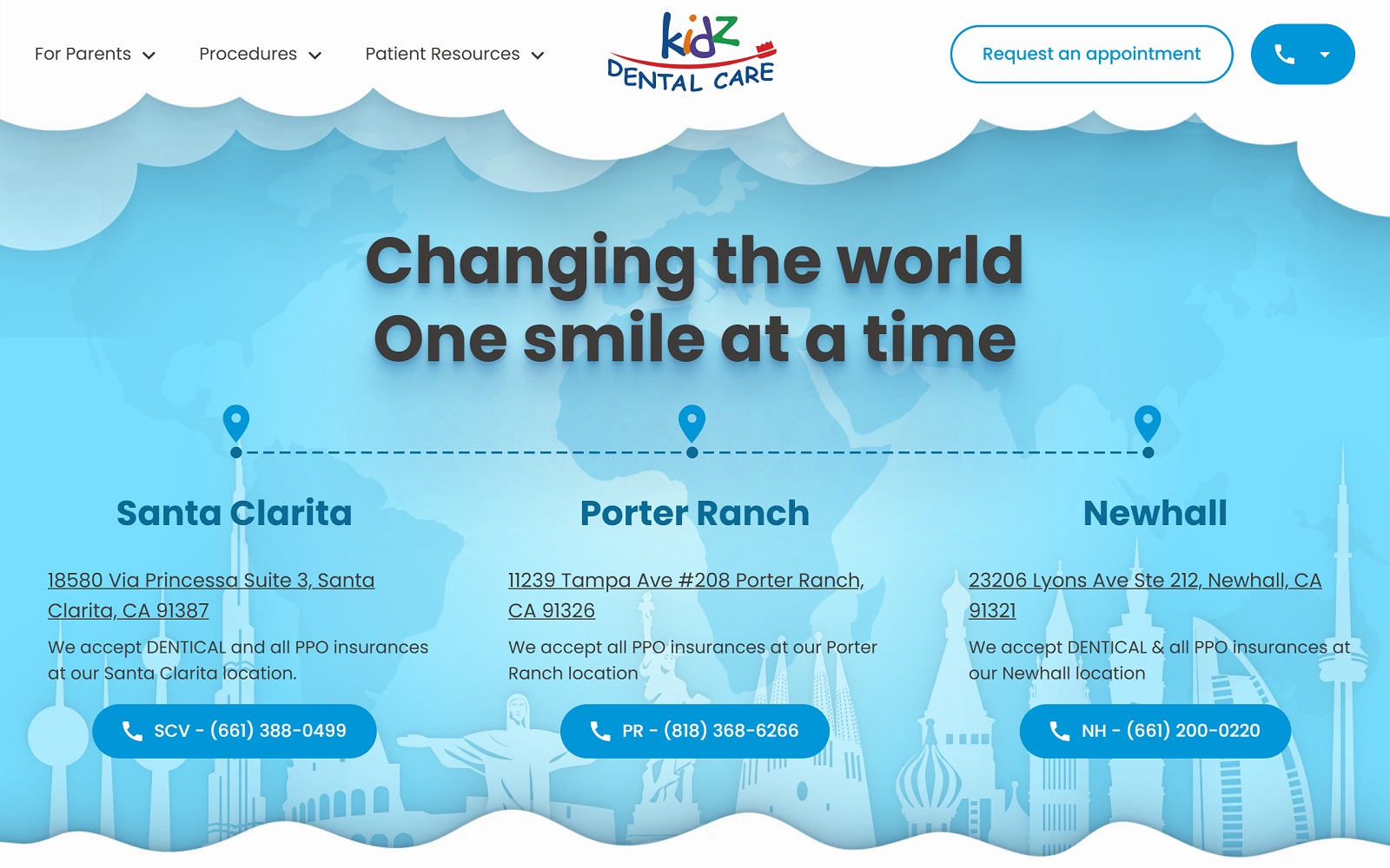 Kidzdentalcare. Com screenshot