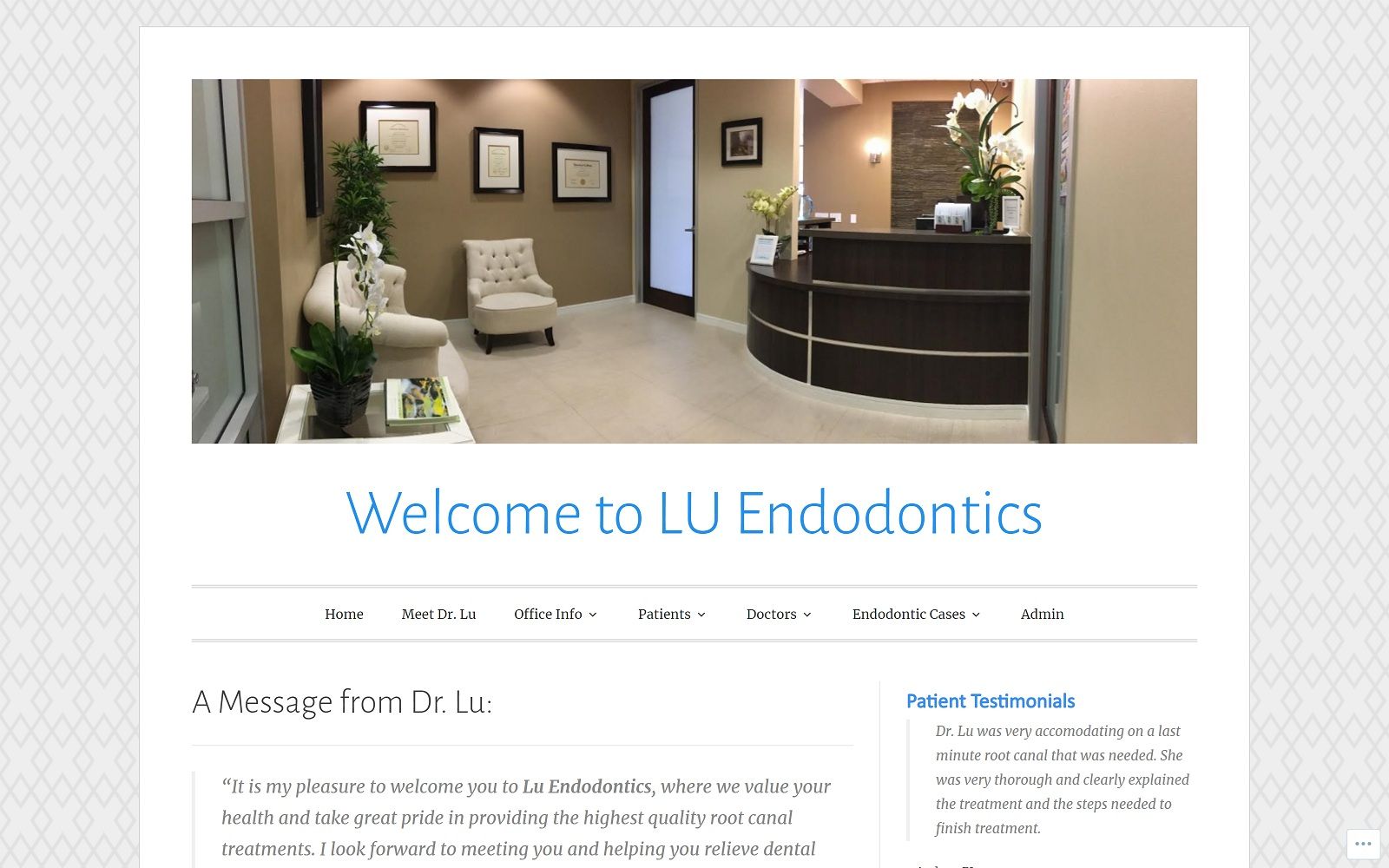 The Screenshot of LU Endodontics luendo.com Website