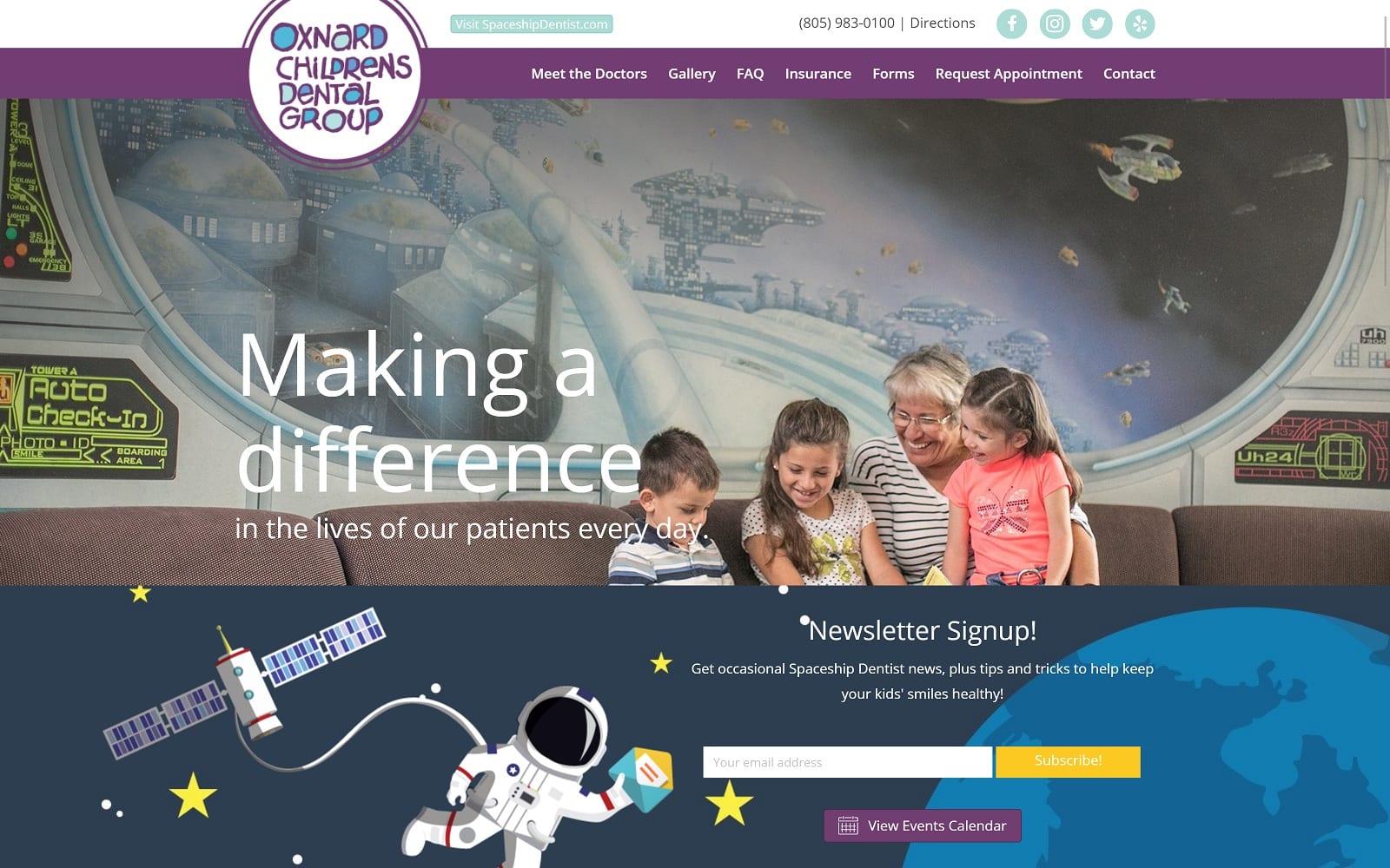 The screenshot of oxnard childrens dental group oxnardchildrensdentalgroup. Com website