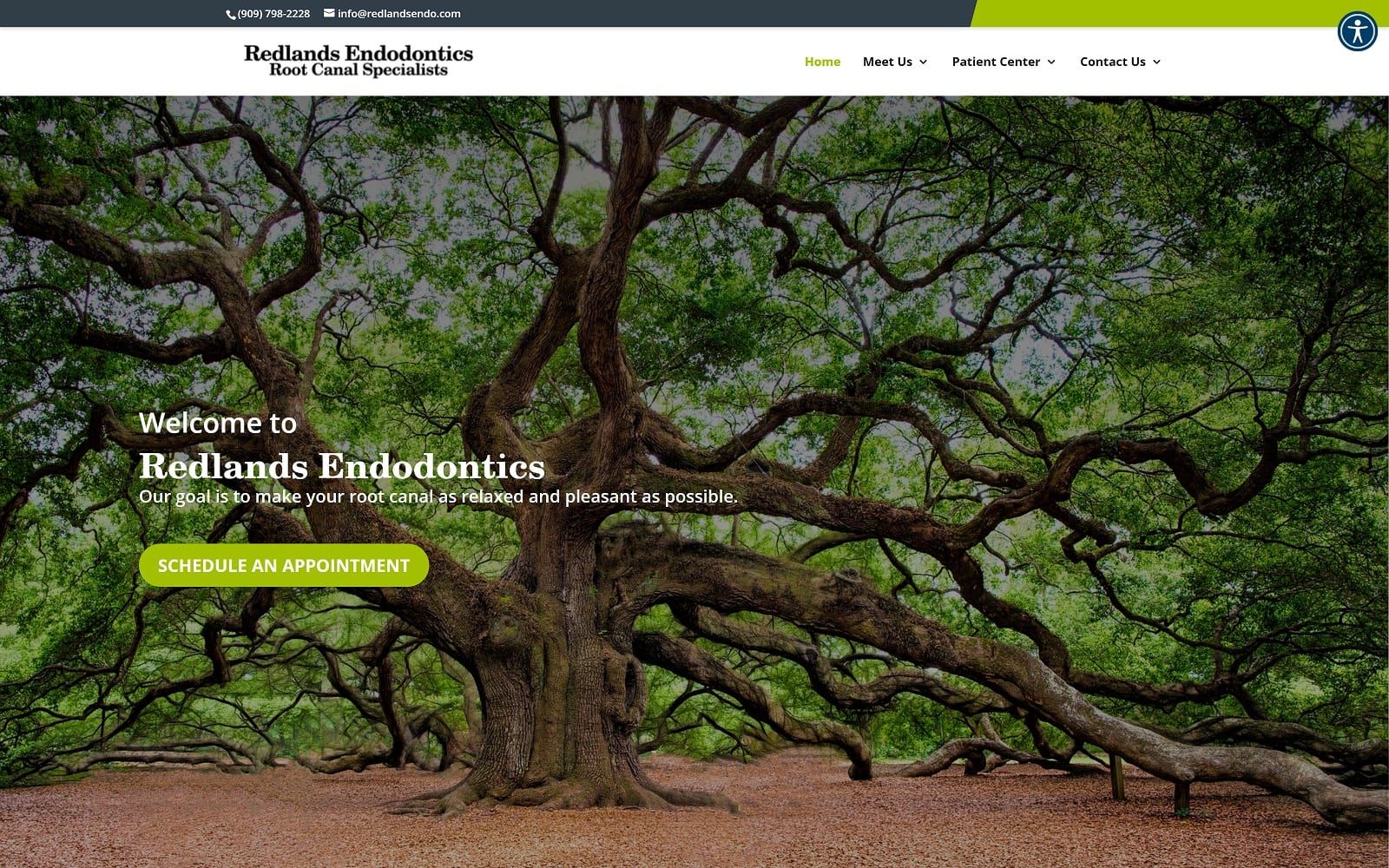 The Screenshot of Redlands Endodontics redlandsendo.com Website