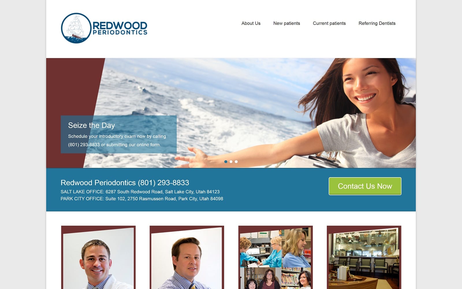 The Screenshot of Redwood Periodontics redwoodperiodontics.com Website