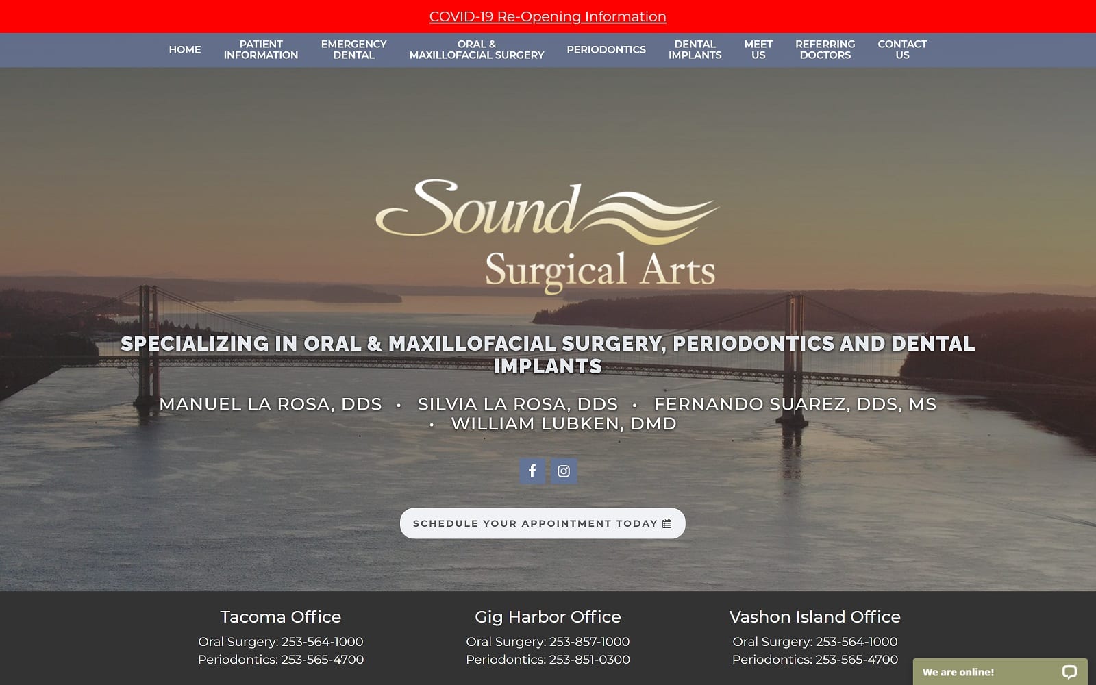 The screenshot of sound surgical arts soundsurgicalarts. Com dr. Silvia la rosa website