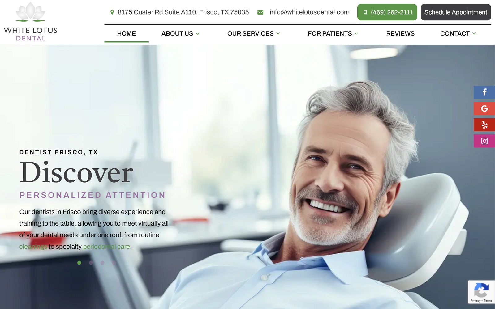 Whitelotusdental. Com screenshot