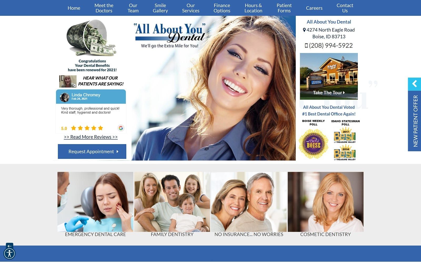 The Screenshot of All About You Dental - Boise Dentist allaboutyoudental.com Website