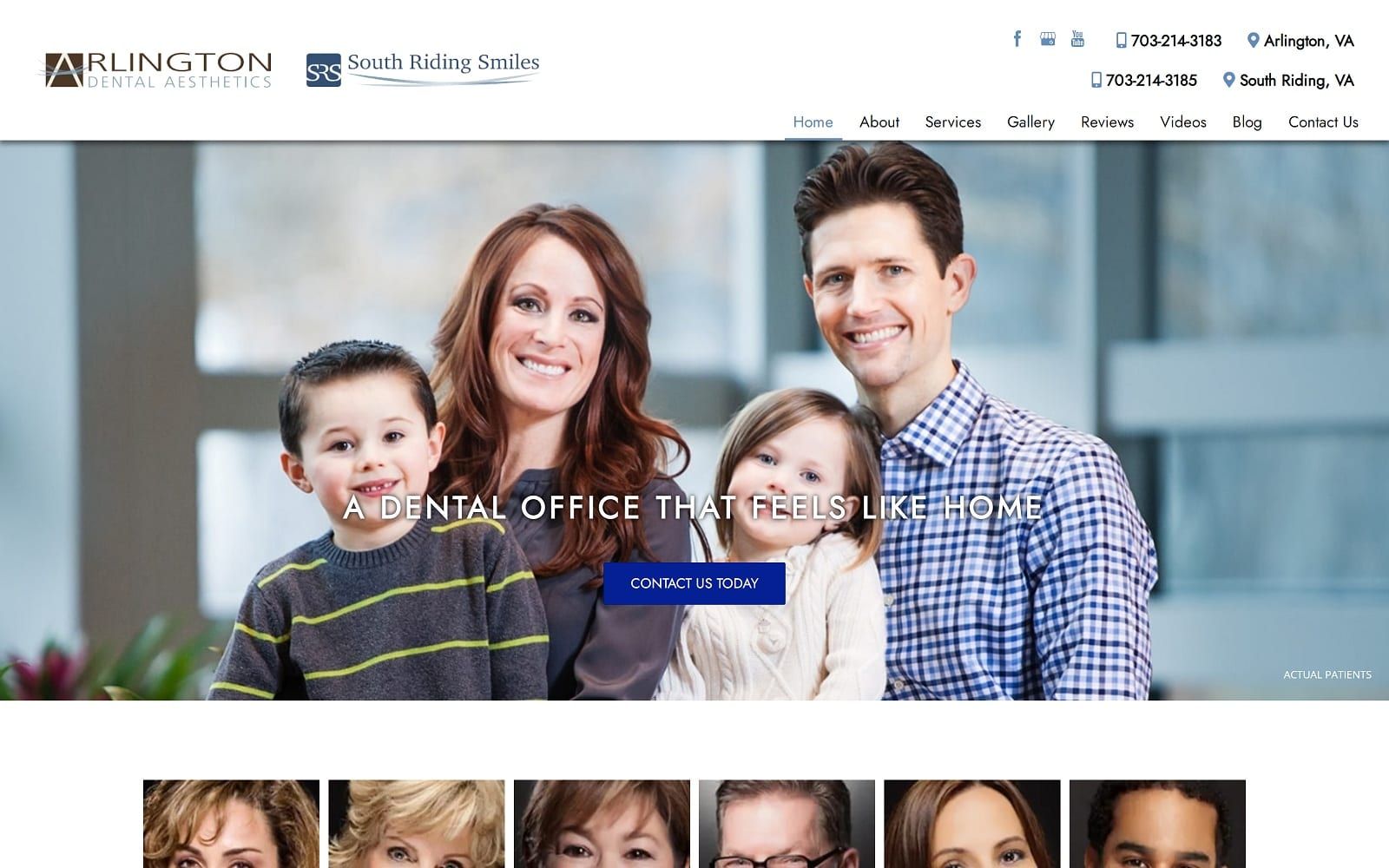 The Screenshot of Arlington Dental Aesthetics arlingtondentalaesthetics.com Website