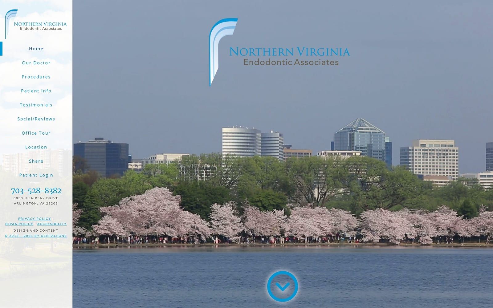 The Screenshot of Northern Virginia Endodontic Associates northernvirginiaendo.com Website