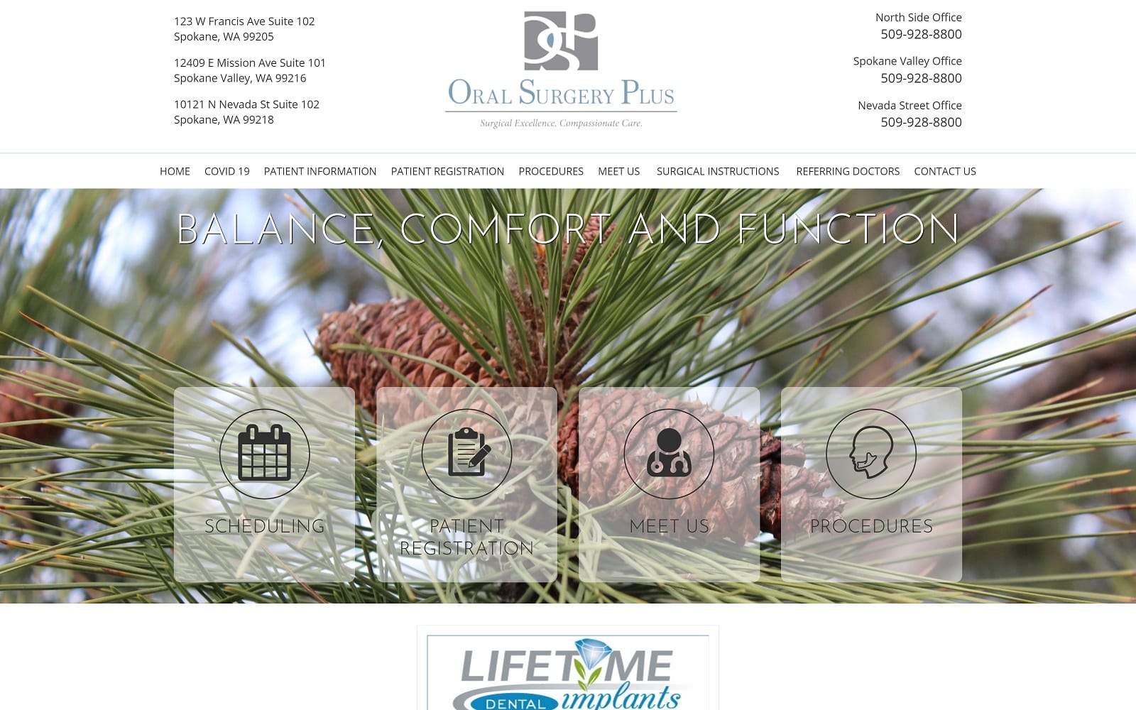 The Screenshot of Oral Surgery Plus oralsurgeryplus.com Website