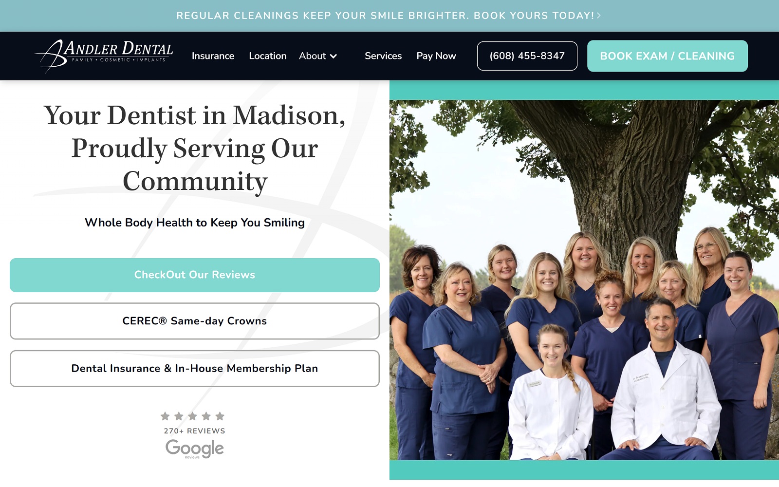 Andlerdental. Com screenshot