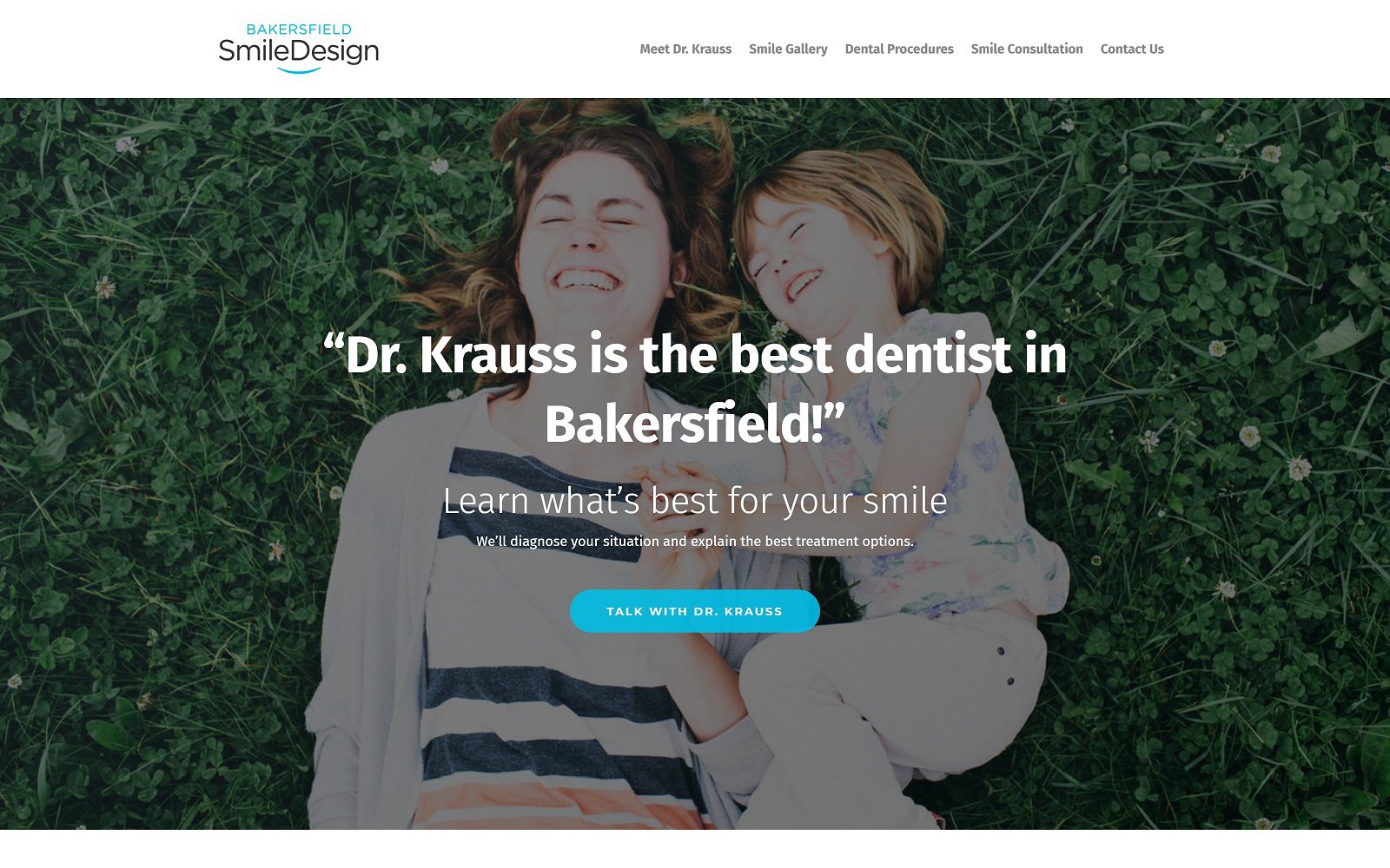 The Screenshot of Bakersfield Smile Design: Dr. Kenneth W Krauss DDS Website