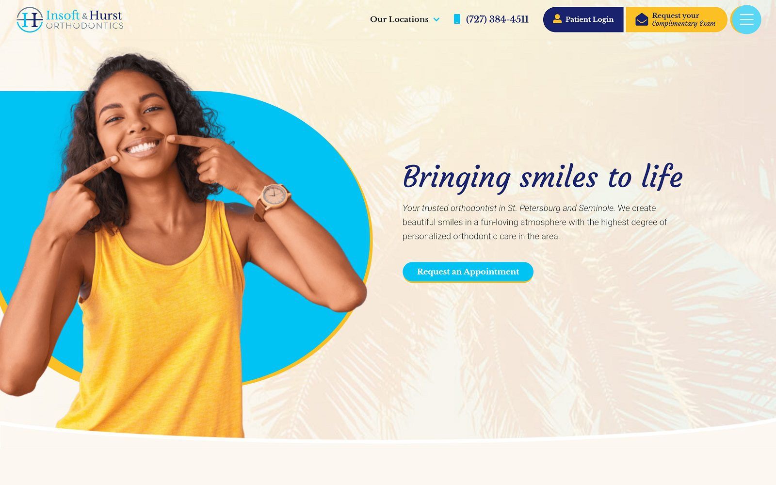 The Screenshot of Insoft & Hurst Orthodontics Website