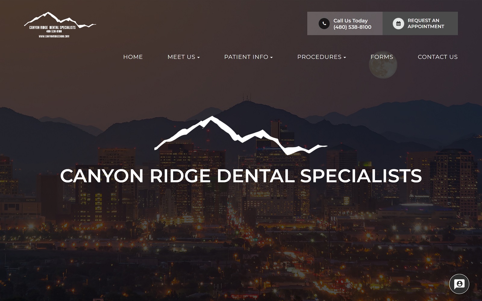 Canyonridgeendo. Com screenshot
