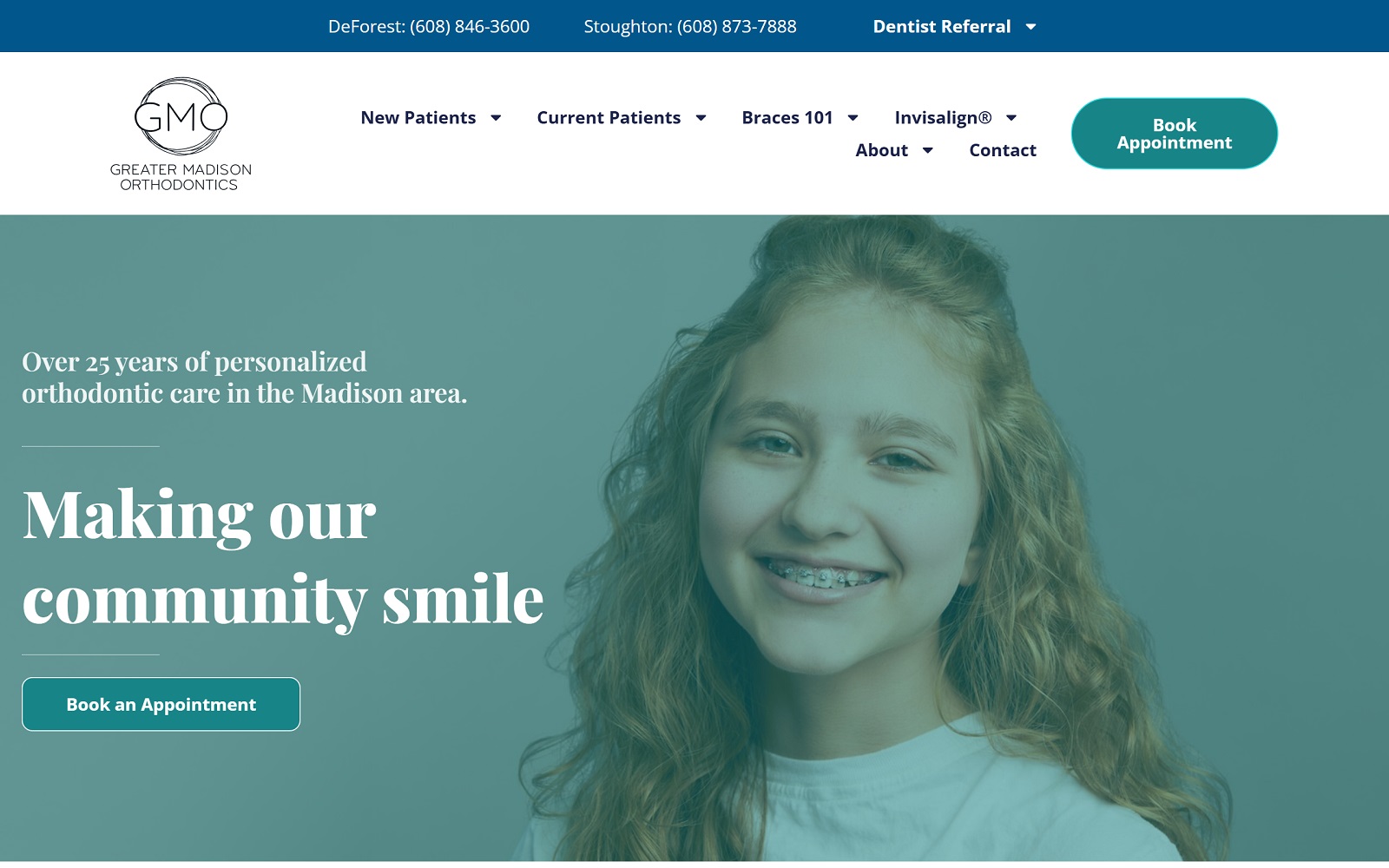 Greatermadisonorthodontics. Com screenshot