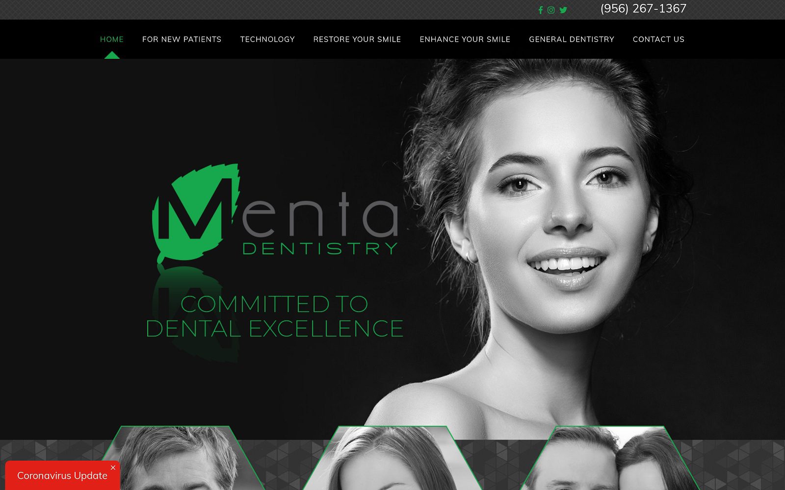 The screenshot of menta dentistry dr. Yasser obaid website