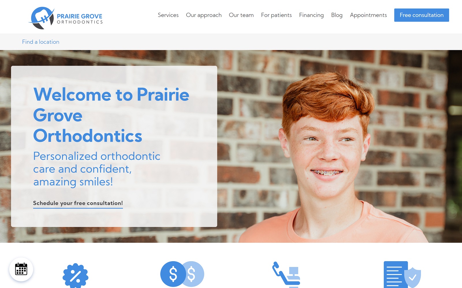 Prairiegroveorthodontics. Com screenshot