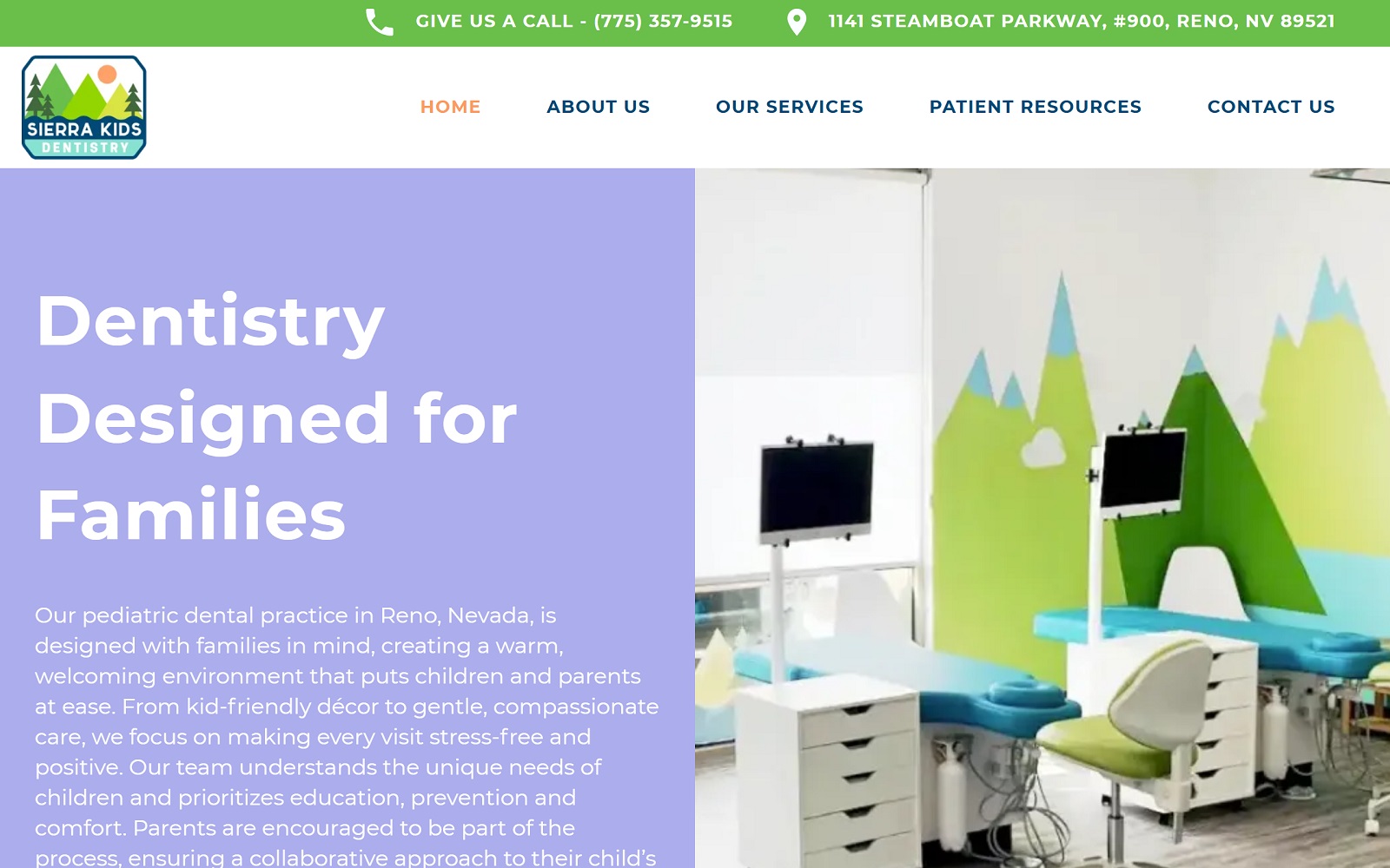 Sierrakidsdentistry. Com screenshot