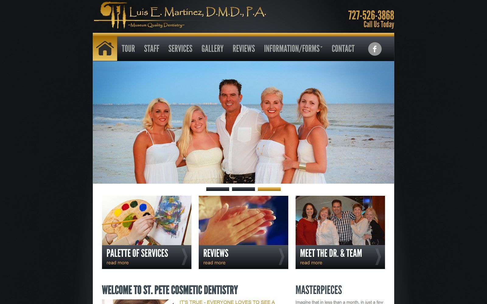 The Screenshot of Luis E Martinez DMD PA Website